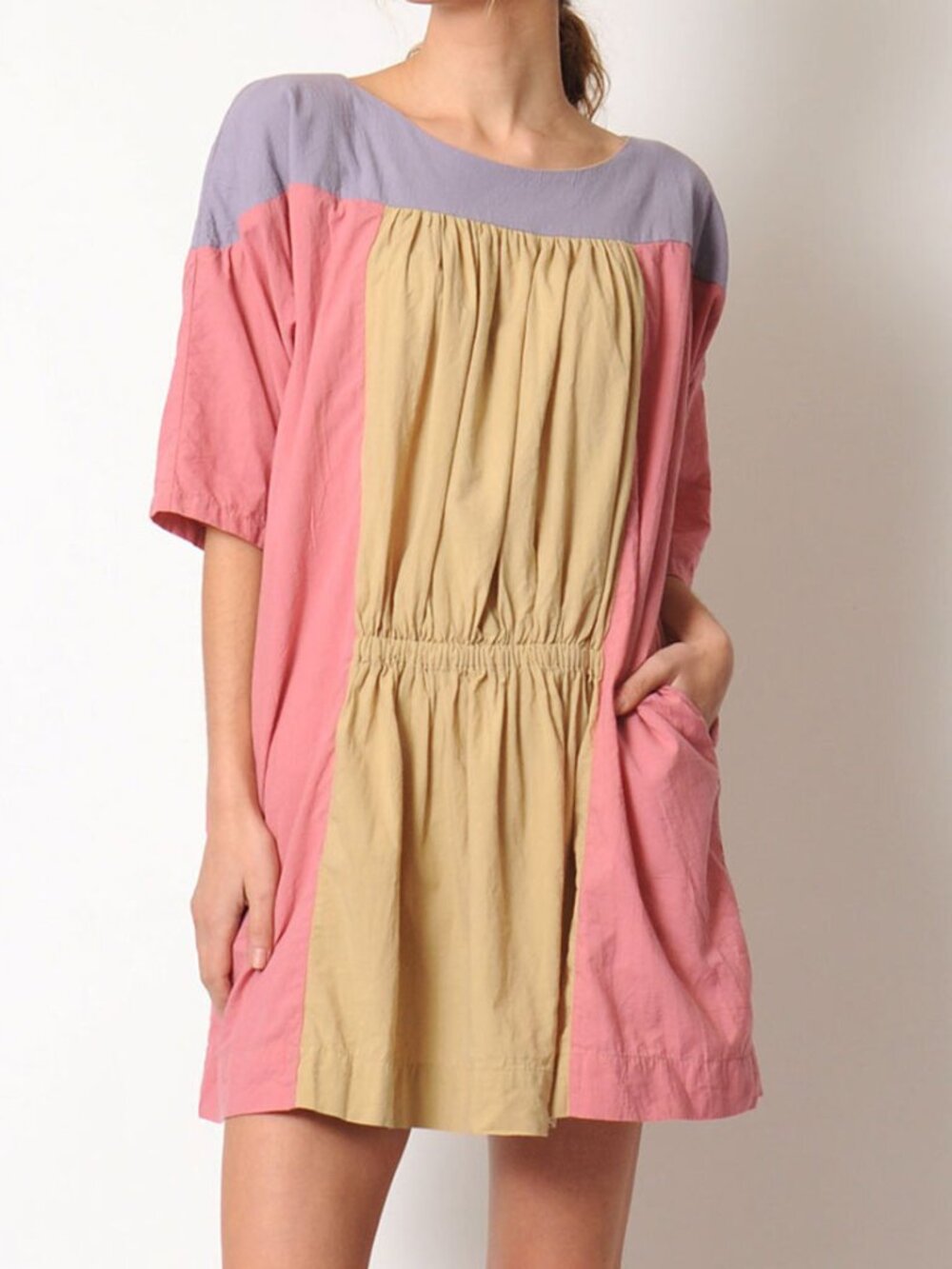 UZI NYC Party Dress Rose Multi Cotton NWT Med